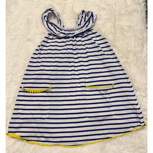 Mini Boden Girls Sz 6-7 YR Striped Mini Dress Cotton Modal, 3110